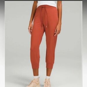 EUC Lululemon Ready to Rulu High-Rise Cropped Jogger Orange size 6